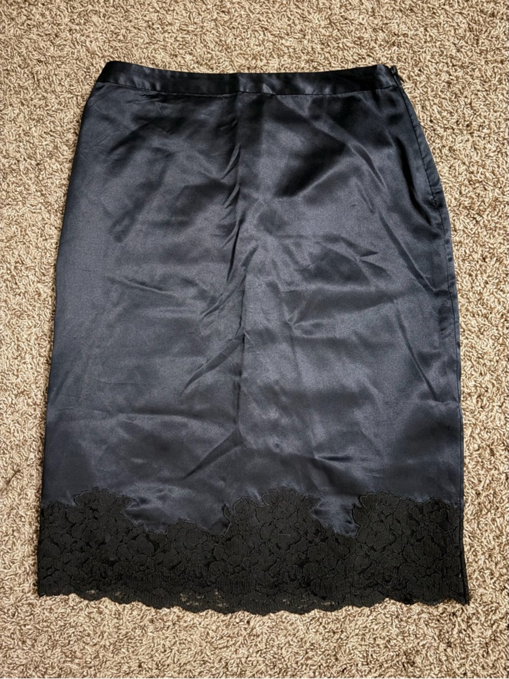 Banana Republic Silk Lace-Hem Skirt